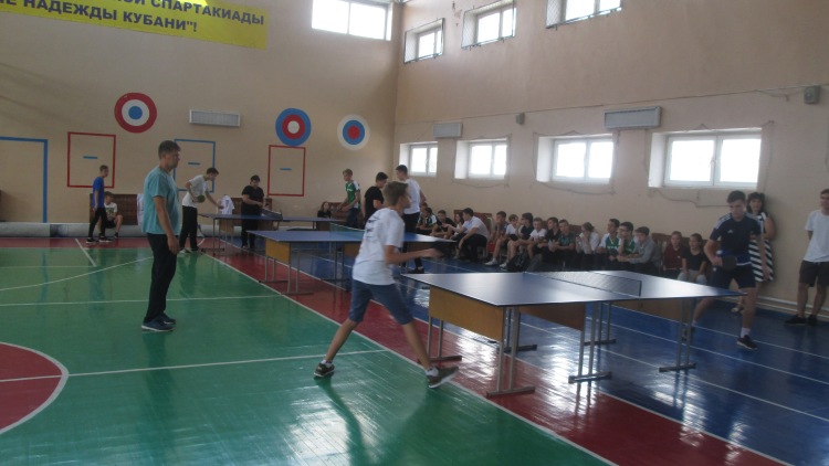 Завершились соревнования 1 этапа по настольному теннису среди учащихся 8-9 классов на Кубок Губернатора Краснодарского края
